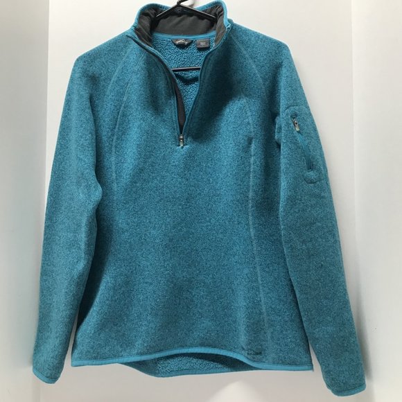 Eddie Bauer Blue & Gray Marled 1/4 Zip Pullover - Picture 5 of 11